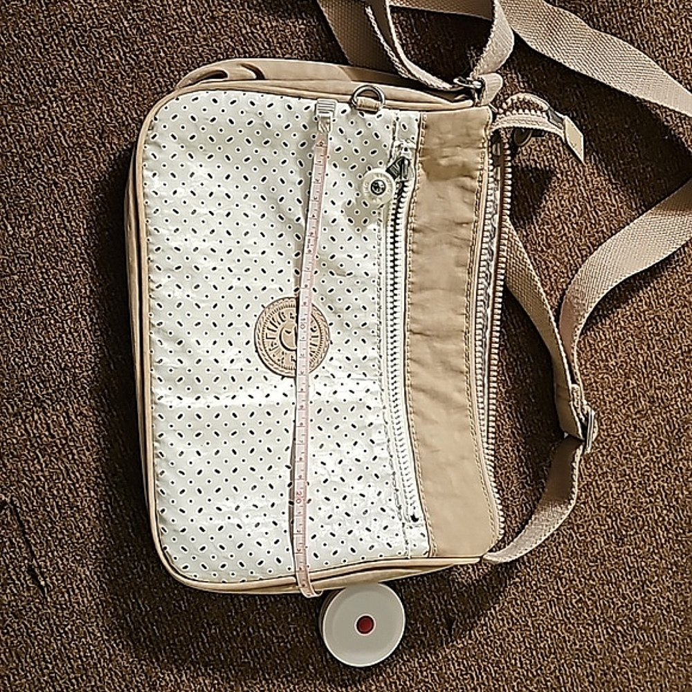 Kipling White and Beige Perforated Crossbody Bag - Picture 7 of 11